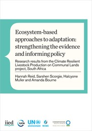 Ecosystem-based approaches to adaptation: strengthening the evidence and informing policy